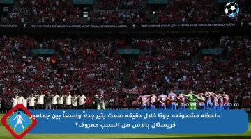 «لحظة مشحونة» جوتا خلال دقيقة صمت يثير جدلاً واسعاً بين جماهير كريستال بالاس هل السبب معروف؟